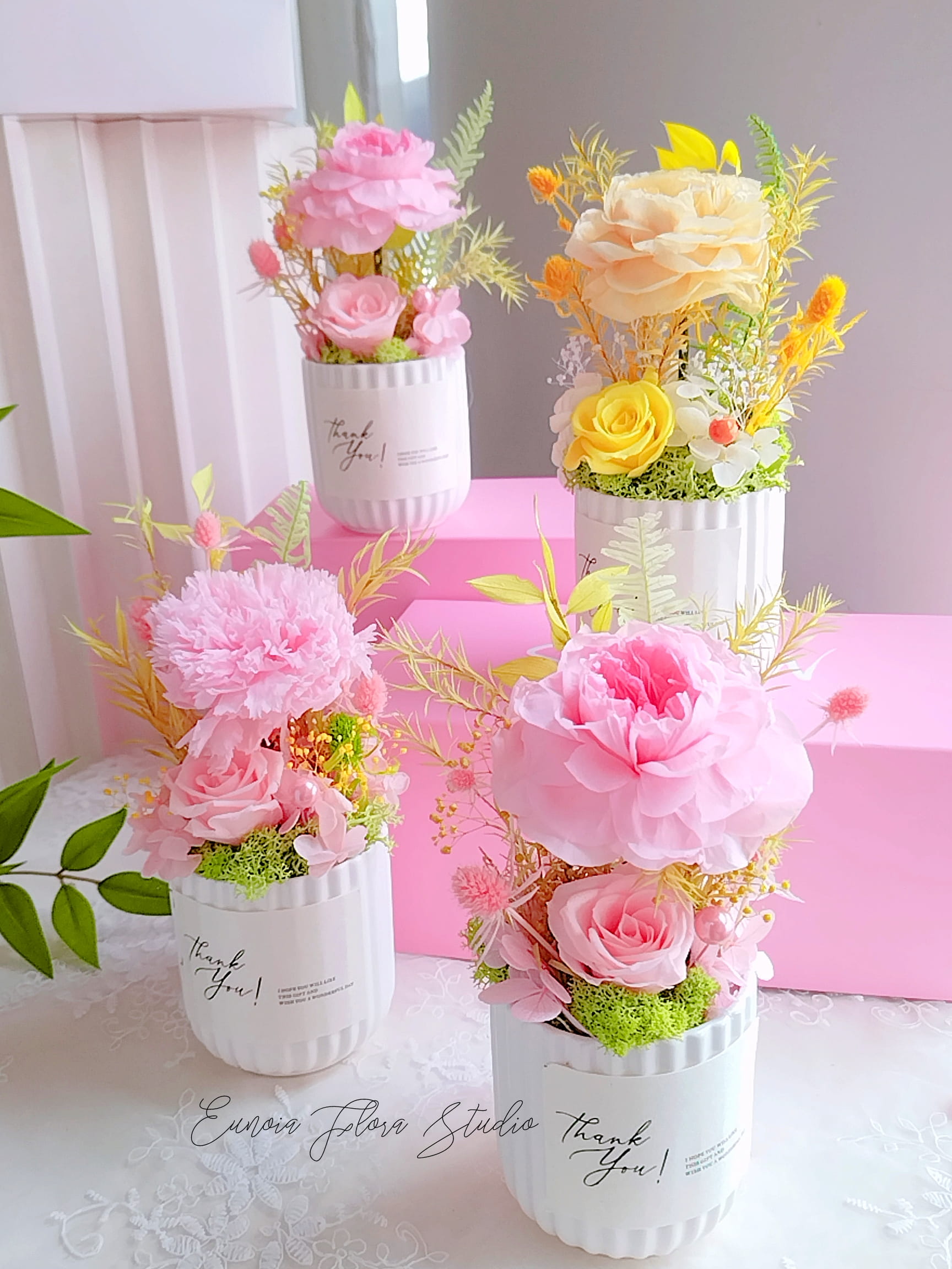 【Tiny Treasures】Eternal Flower Mini Potted Plant