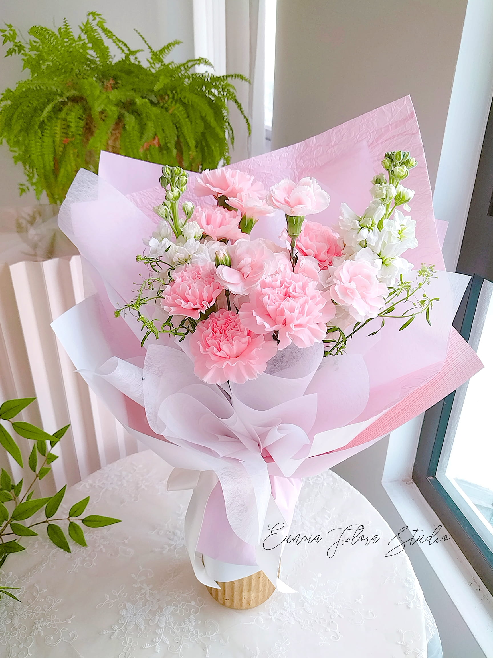 Light Pink Carnation Bouquet